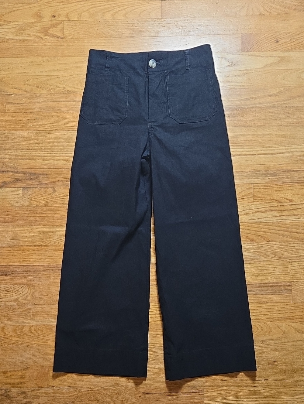Anthropologie Maeve Colette black high-rise wide leg crop pants - Picture 3 of 8